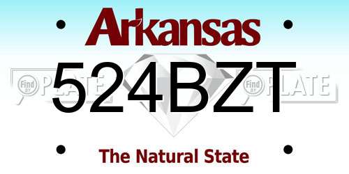 524BZT Arkansas License Plate