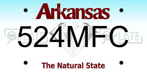 524MFC Arkansas License Plate