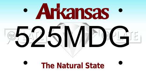 525MDG Arkansas License Plate