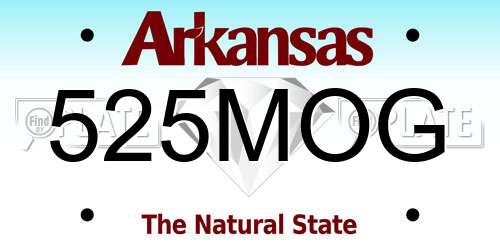 525MOG Arkansas License Plate