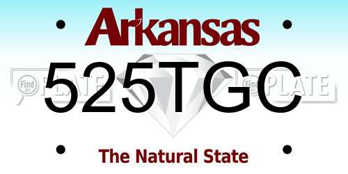 525TGC Arkansas License Plate