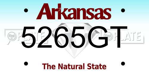 5265GT Arkansas License Plate