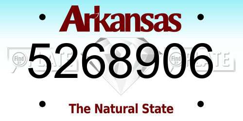 5268906 Arkansas License Plate