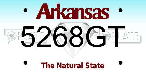 5268GT Arkansas License Plate