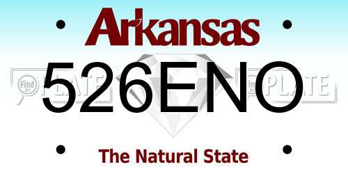 526ENO Arkansas License Plate