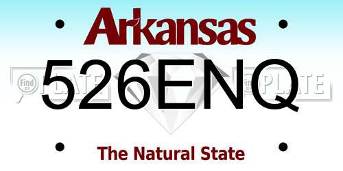 526ENQ Arkansas License Plate