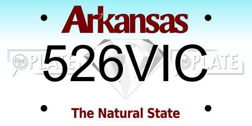 526VIC Arkansas License Plate
