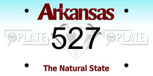 527 Arkansas License Plate