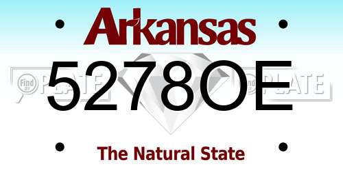 5278OE Arkansas License Plate