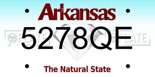5278QE Arkansas License Plate