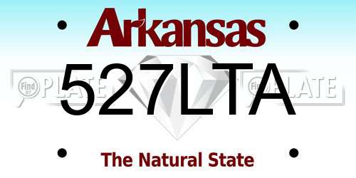 527LTA Arkansas License Plate