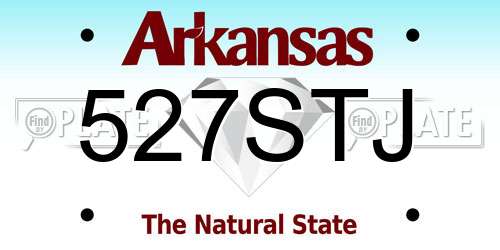 527STJ Arkansas License Plate
