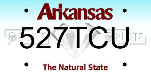 527TCU Arkansas License Plate
