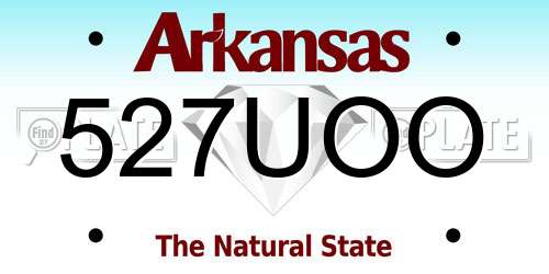 527UOO Arkansas License Plate