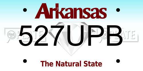 527UPB Arkansas License Plate