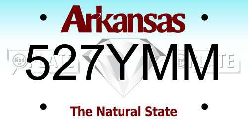 527YMM Arkansas License Plate