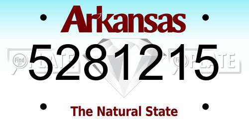 5281215 Arkansas License Plate