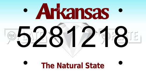 5281218 Arkansas License Plate