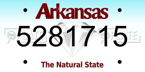 5281715 Arkansas License Plate