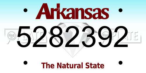 5282392 Arkansas License Plate
