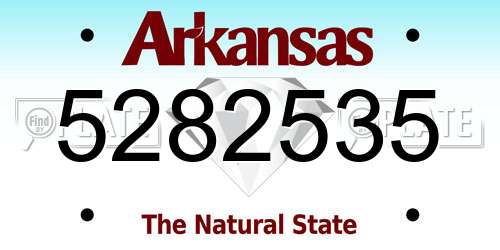 5282535 Arkansas License Plate