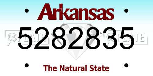 5282835 Arkansas License Plate