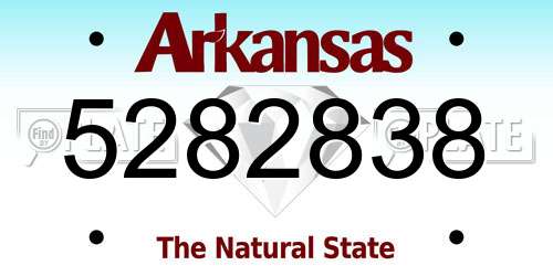 5282838 Arkansas License Plate