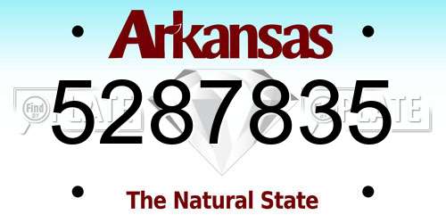 5287835 Arkansas License Plate