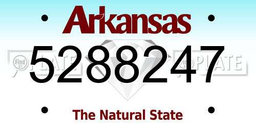 5288247 Arkansas License Plate