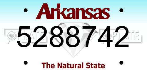 5288742 Arkansas License Plate
