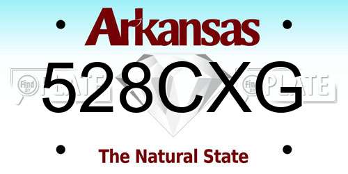 528CXG Arkansas License Plate
