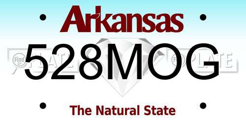 528MOG Arkansas License Plate