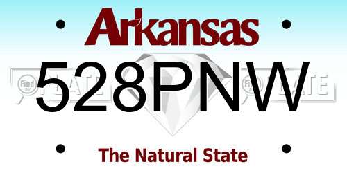 528PNW Arkansas License Plate