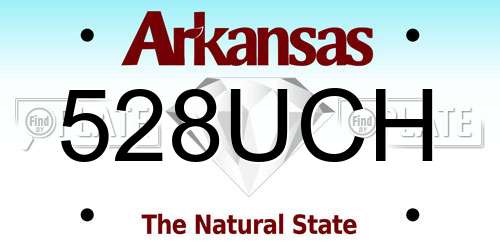 528UCH Arkansas License Plate