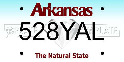 528YAL Arkansas License Plate