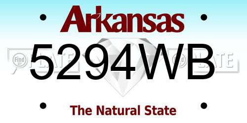 5294WB Arkansas License Plate