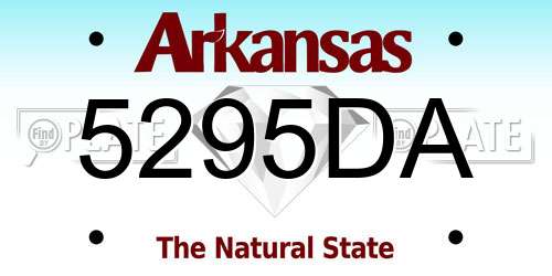 5295DA Arkansas License Plate