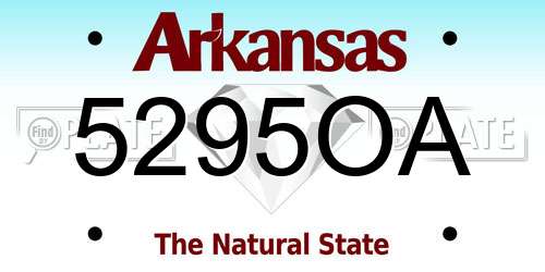5295OA Arkansas License Plate