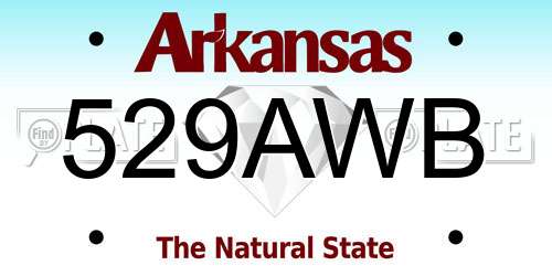 529AWB Arkansas License Plate