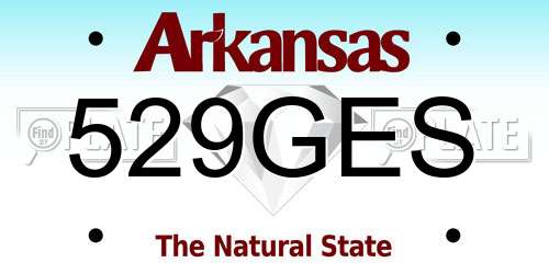 529GES Arkansas License Plate