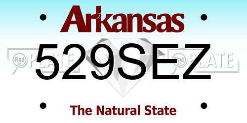 529SEZ Arkansas License Plate