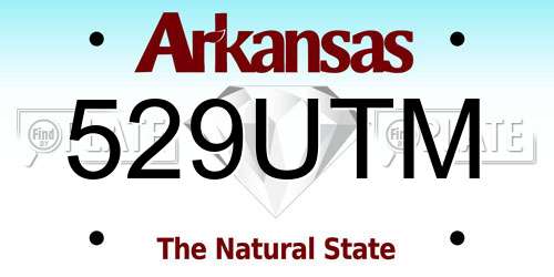 529UTM Arkansas License Plate