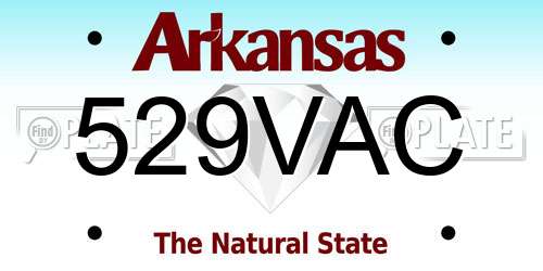 529VAC Arkansas License Plate