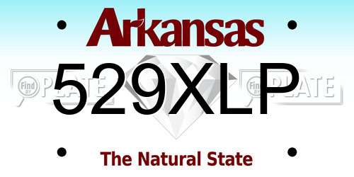 529XLP Arkansas License Plate
