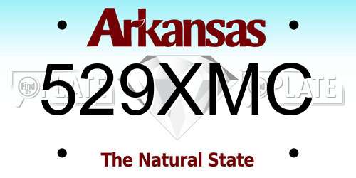 529XMC Arkansas License Plate