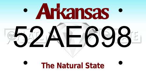 52AE698 Arkansas License Plate