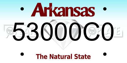 53000C0 Arkansas License Plate