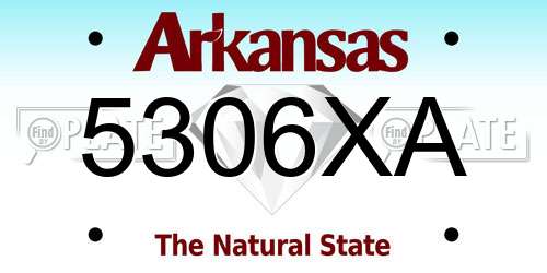 5306XA Arkansas License Plate