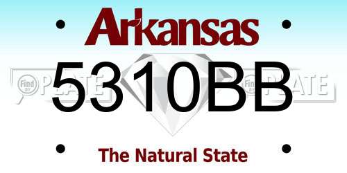 5310BB Arkansas License Plate