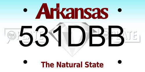 531DBB Arkansas License Plate